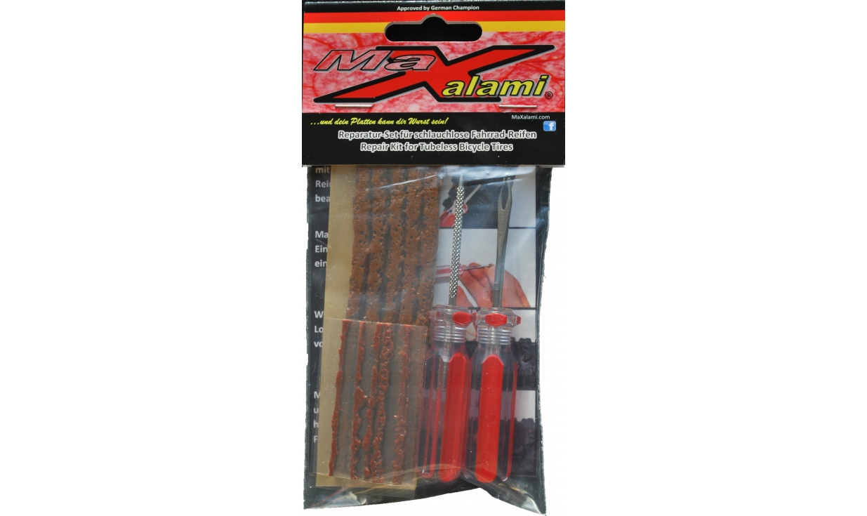 Kit Di Riparazione Tubeless Con Striscie Maxalami Maxi Pack 1 Kit Di Riparazione Tubeless Con Striscie Maxalami Maxi Pack